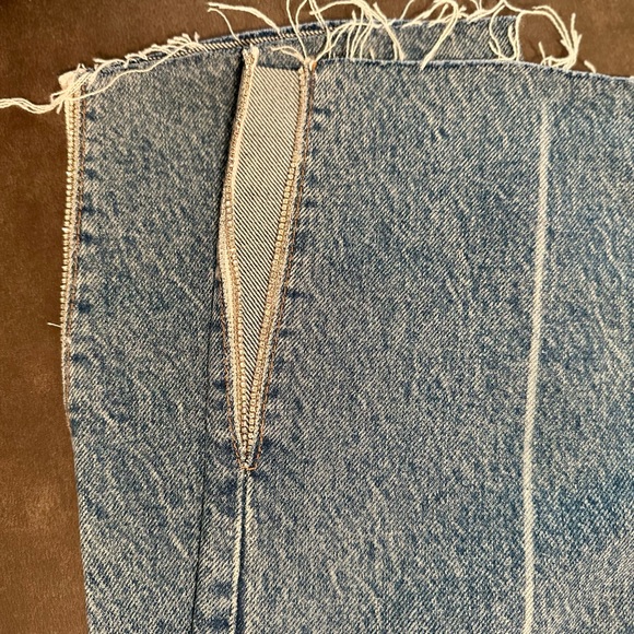 Reformation Gem Slit Hem High Rise Straight Jeans in Ponce - Picture 6 of 8